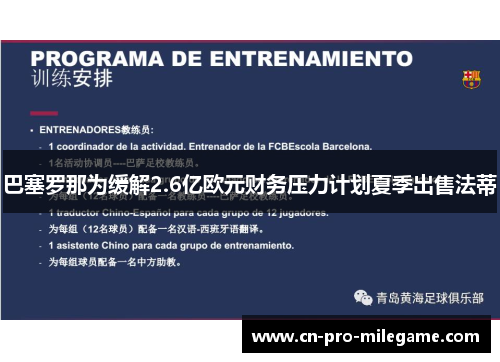 巴塞罗那为缓解2.6亿欧元财务压力计划夏季出售法蒂 巴塞罗那为缓解2.6亿欧元财务压力计划夏季出售法蒂